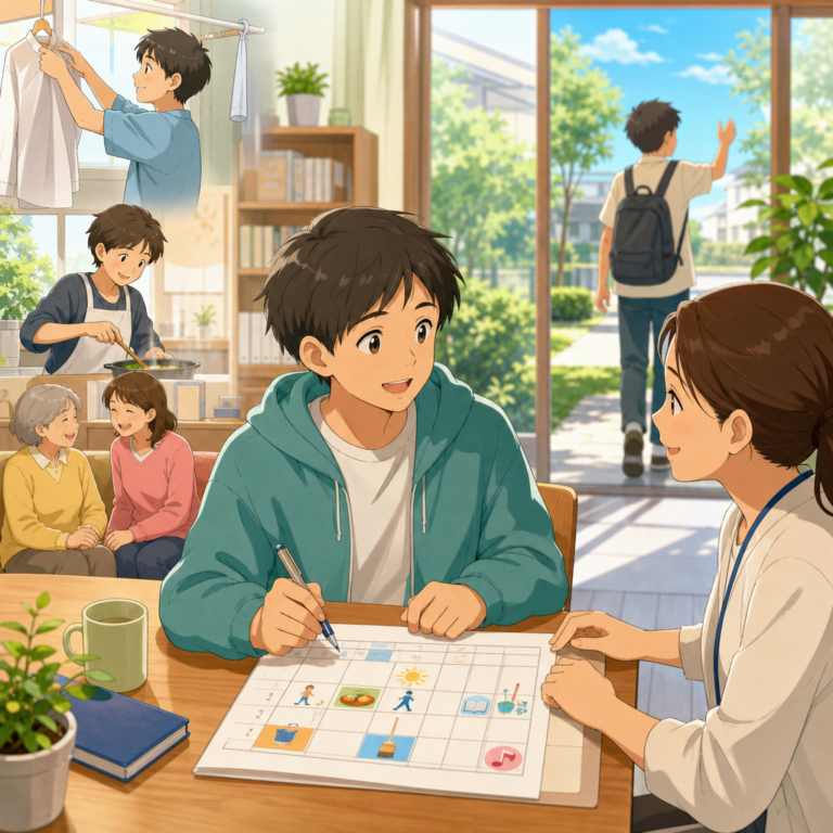 生活支援は一日の予定づくりから自分らしい自立へ